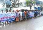 সিরাজগঞ্জের সলঙ্গায় মৎস্য আড়ত ইজারার দাবিতে মানববন্ধন